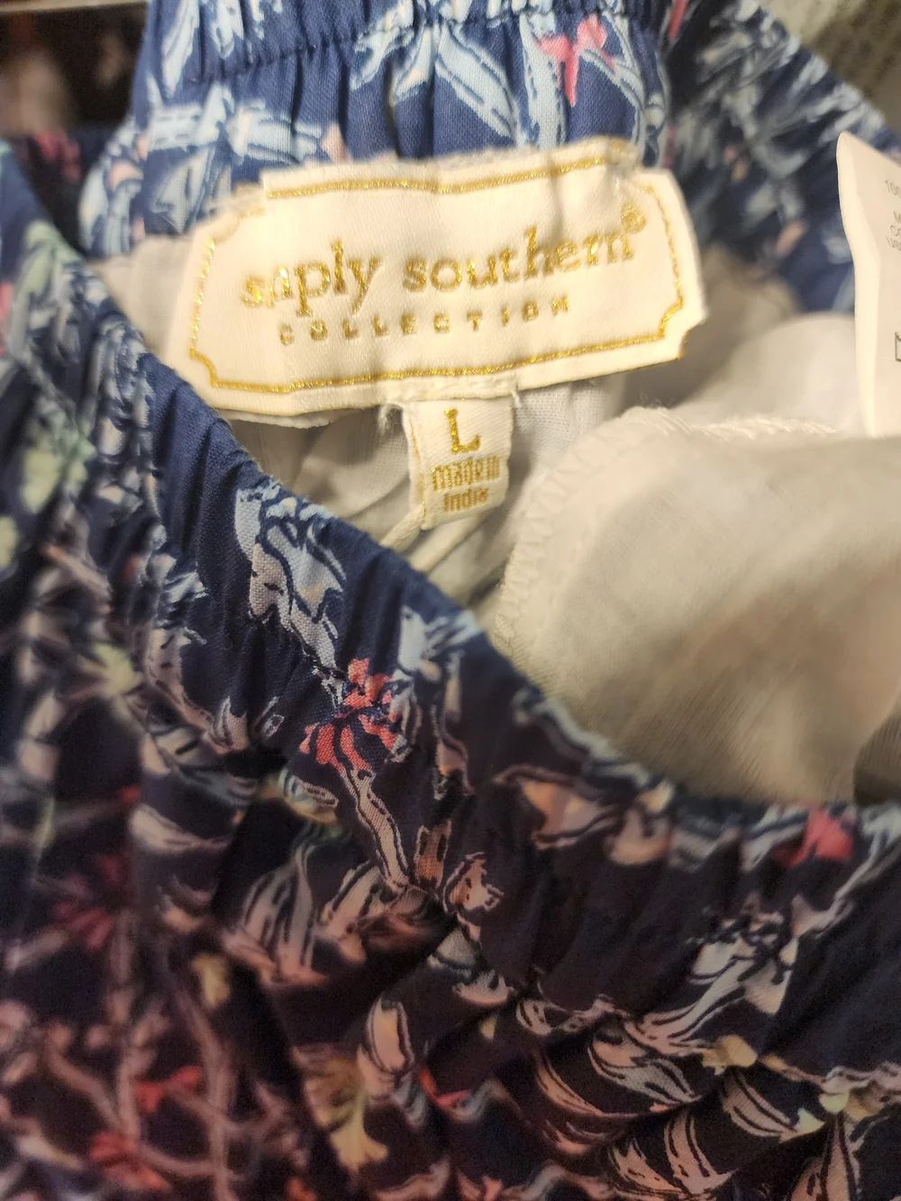 Simply Southern Ophelia Maxi Floral Bow Print Skirt with Gold Logo Plate
